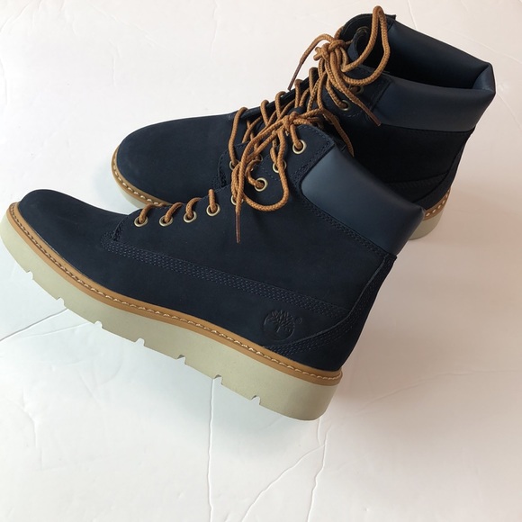 Timberland 6 inch Navy Nubuck Leather Boots - Picture 6 of 10